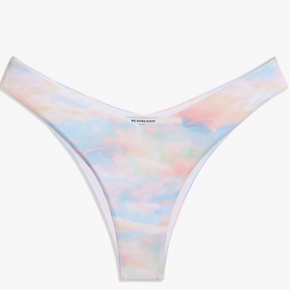 WeWoreWhat Delilah Bikini Swim Bottoms in Sunset Pastel - Picture 1 of 8